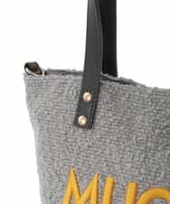 KS5AG10059 a.v.v(アー・ヴェ・ヴェ) ロゴ刺繍 トートバッグ ライトグレー