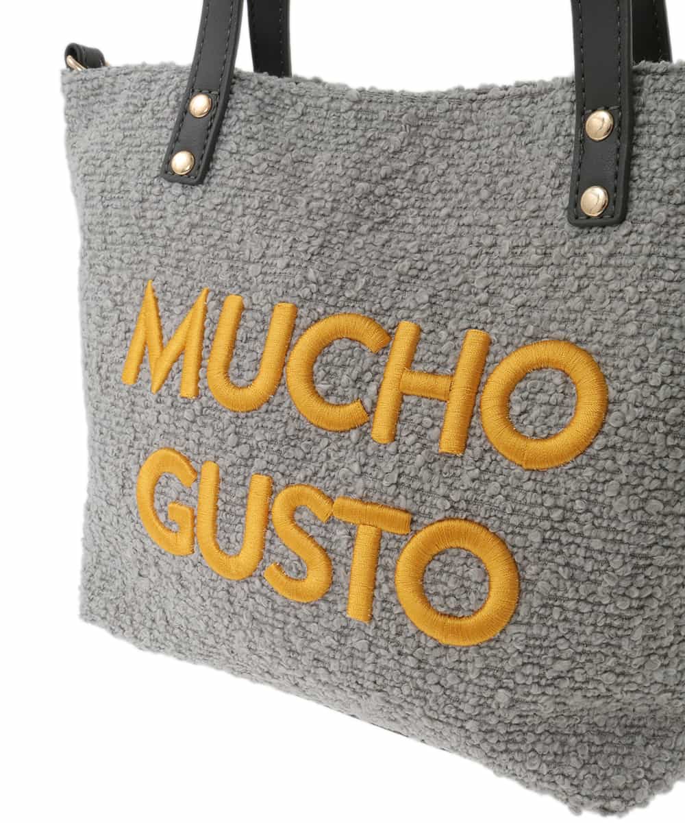 KS5AG10059 a.v.v(アー・ヴェ・ヴェ) ロゴ刺繍 トートバッグ ライトグレー