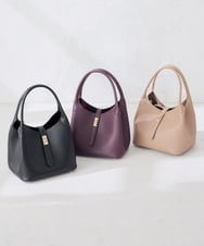 KS5AG26064 a.v.v(アー・ヴェ・ヴェ) 2WAY 金具デザイン ハンドバッグ ブラック