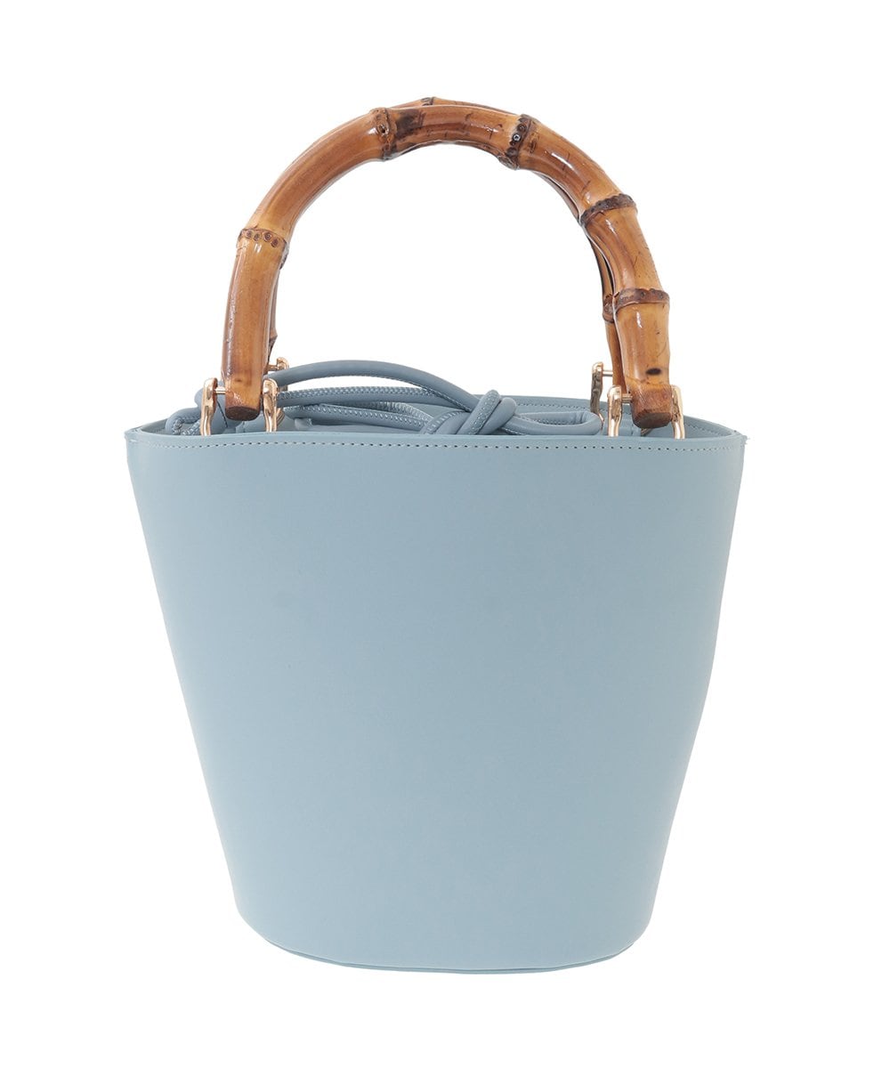 KS5ED02064 a.v.v(アー・ヴェ・ヴェ) バンブーハンドルミニバケツトート ライトイエロー