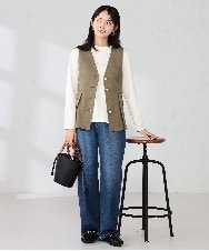 KS5ED02064 a.v.v(アー・ヴェ・ヴェ) バンブーハンドルミニバケツトート ライトイエロー