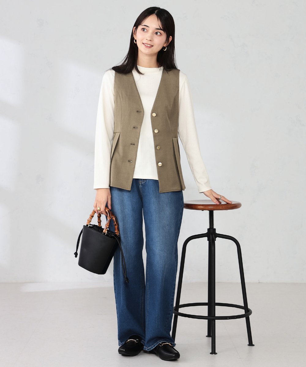 KS5ED02064 a.v.v(アー・ヴェ・ヴェ) バンブーハンドルミニバケツトート ライトイエロー