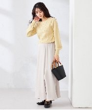 KS5ED02064 a.v.v(アー・ヴェ・ヴェ) バンブーハンドルミニバケツトート ライトイエロー