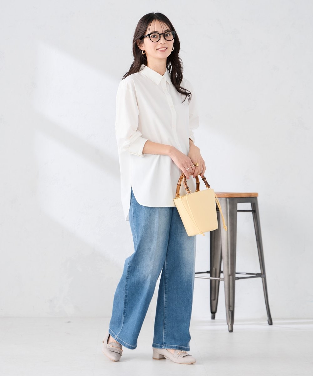 KS5ED02064 a.v.v(アー・ヴェ・ヴェ) バンブーハンドルミニバケツトート ライトイエロー