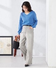 KS5ED02064 a.v.v(アー・ヴェ・ヴェ) バンブーハンドルミニバケツトート ライトイエロー