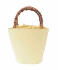 KS5ED02064 a.v.v(アー・ヴェ・ヴェ) バンブーハンドルミニバケツトート ライトイエロー