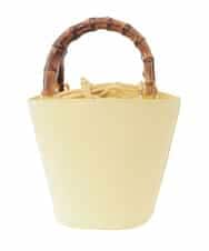 KS5ED02064 a.v.v(アー・ヴェ・ヴェ) バンブーハンドルミニバケツトート ライトイエロー