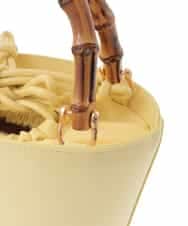 KS5ED02064 a.v.v(アー・ヴェ・ヴェ) バンブーハンドルミニバケツトート ライトイエロー