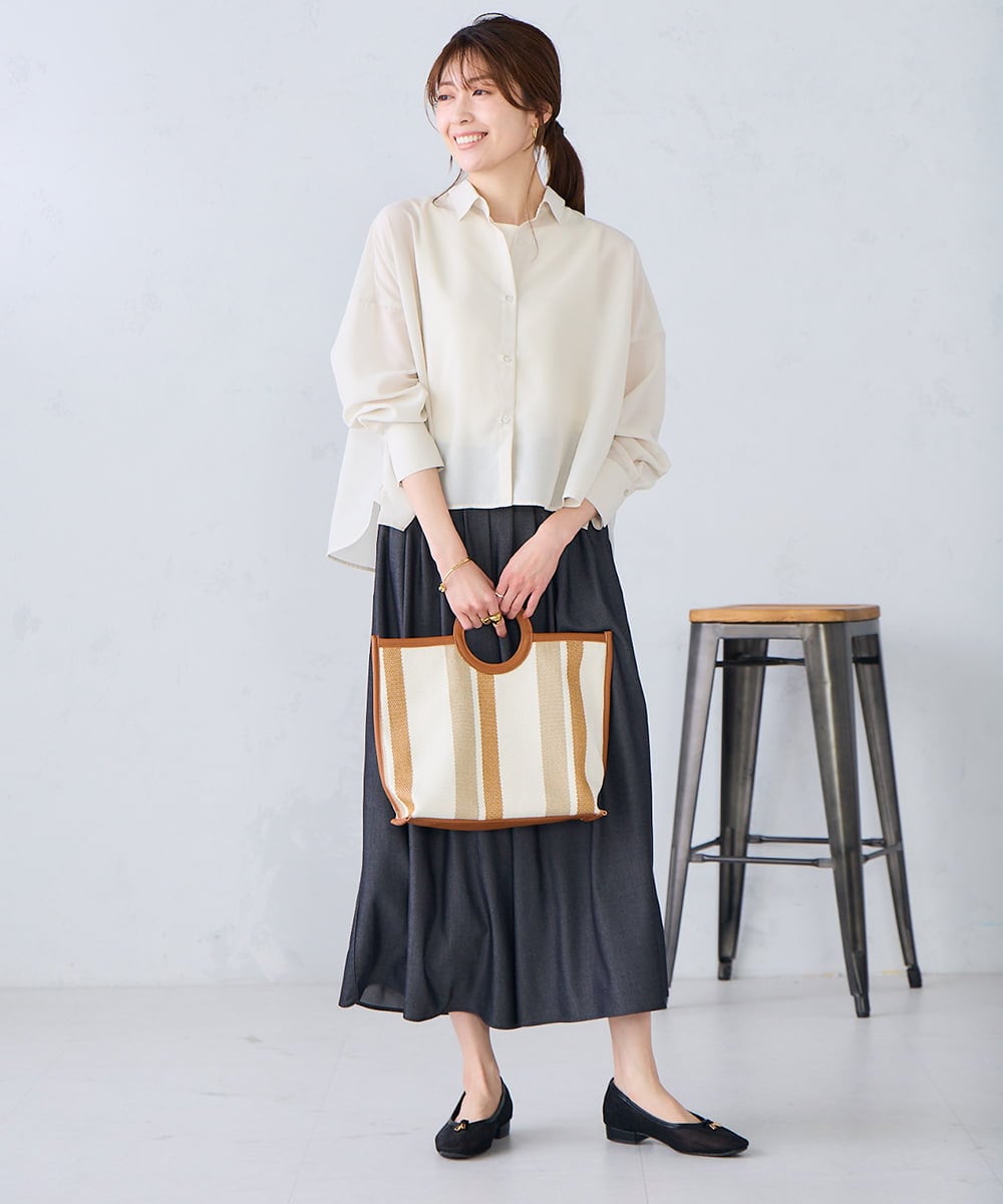 KS5GD06059 a.v.v(アー・ヴェ・ヴェ) 丸手キャンバストート ブラック