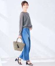 KS5GD07059 a.v.v(アー・ヴェ・ヴェ) ラメカゴバッグ ベージュ