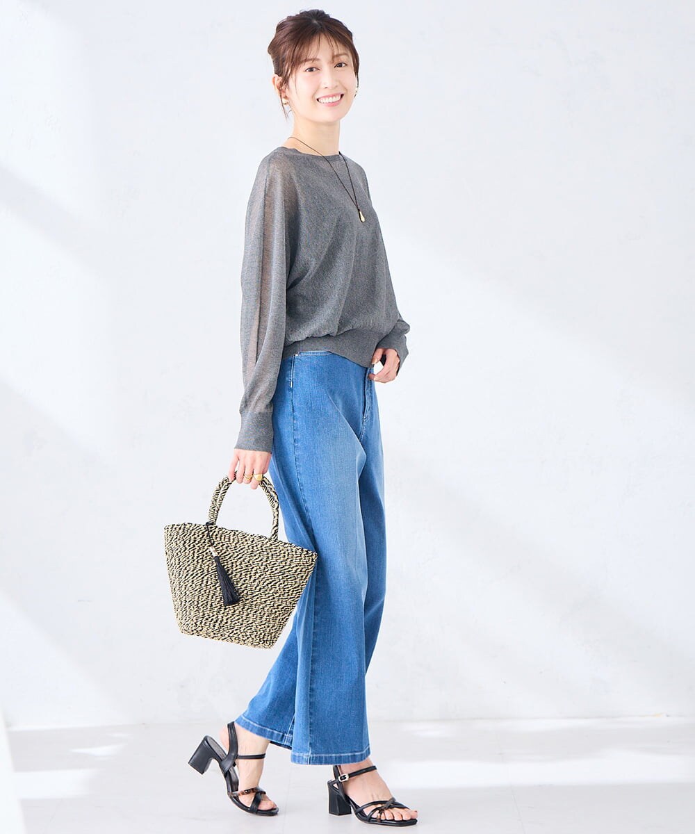 KS5GD07059 a.v.v(アー・ヴェ・ヴェ) ラメカゴバッグ ベージュ