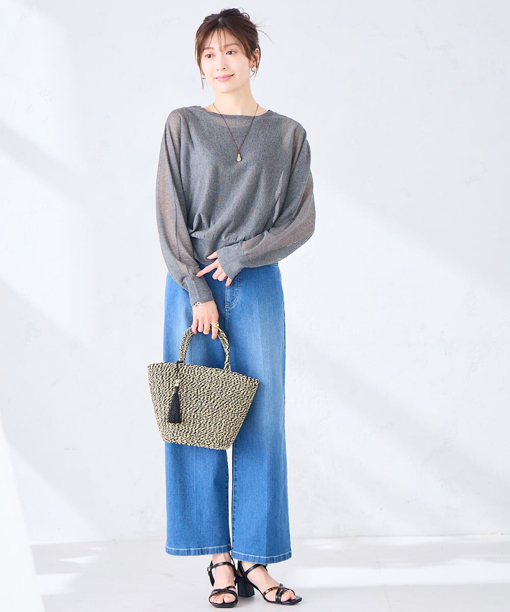 KS5GD07059 a.v.v(アー・ヴェ・ヴェ) ラメカゴバッグ ベージュ