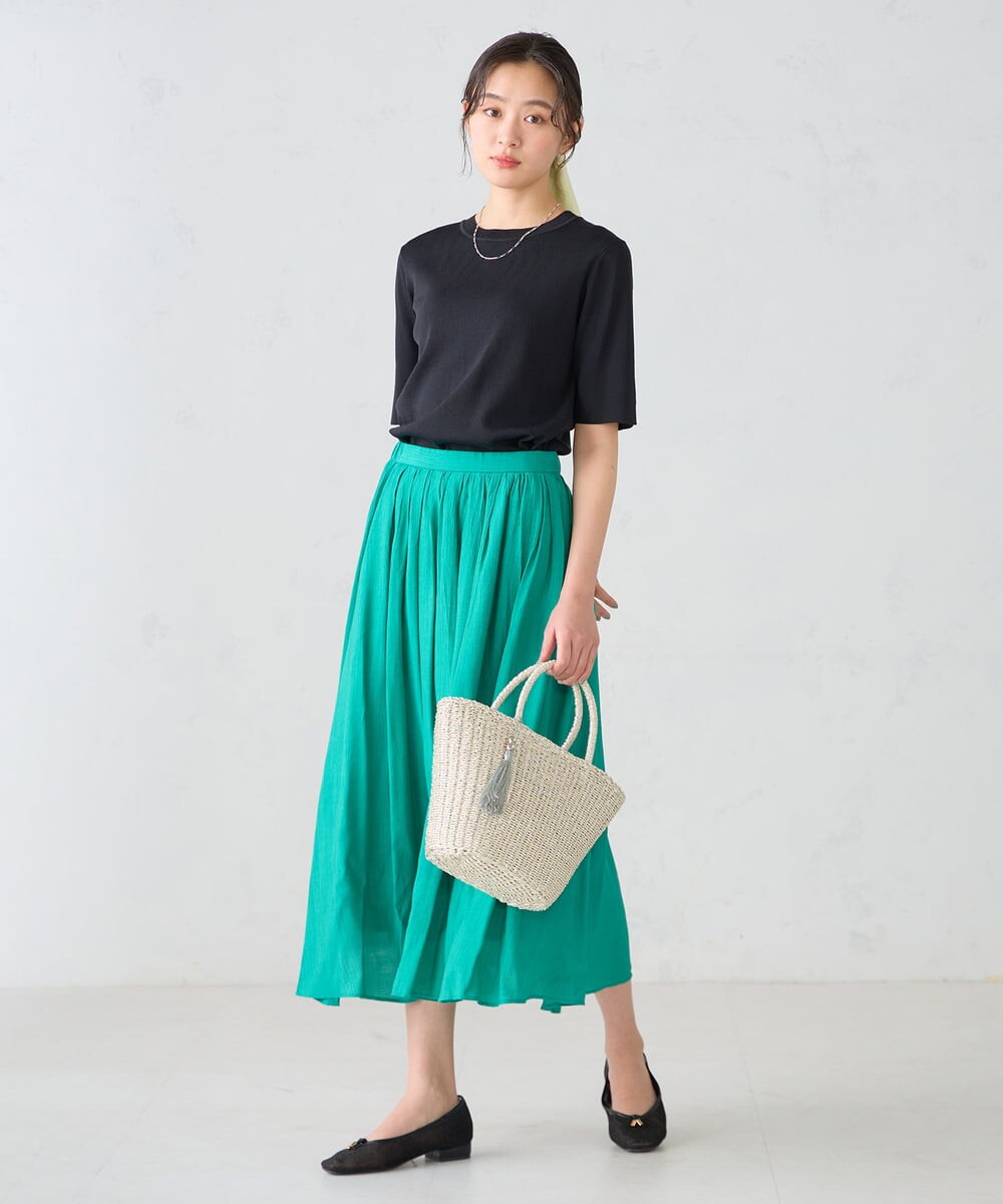 KS5GD07059 a.v.v(アー・ヴェ・ヴェ) ラメカゴバッグ ベージュ