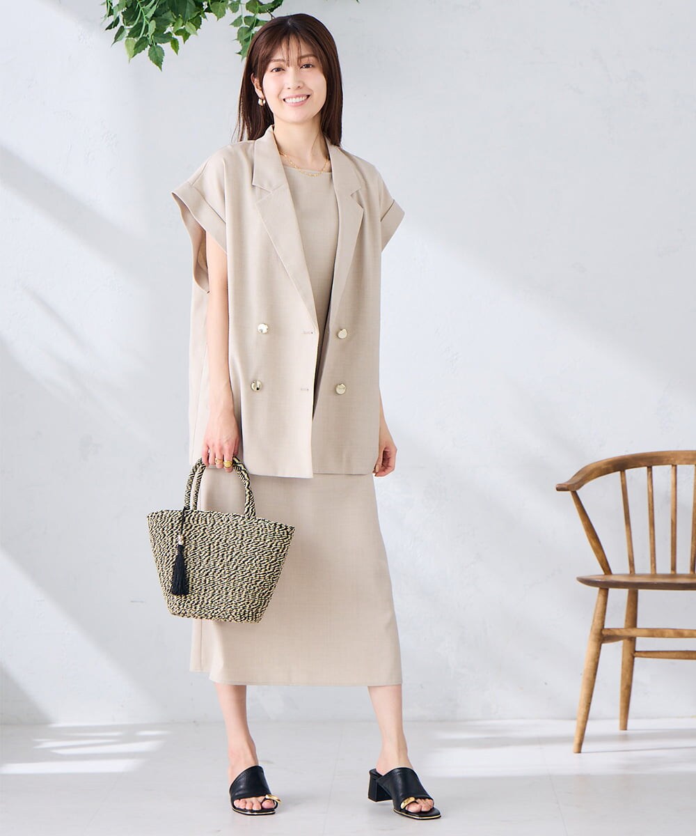 KS5GD07059 a.v.v(アー・ヴェ・ヴェ) ラメカゴバッグ ベージュ