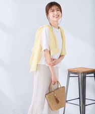 KS5GD07059 a.v.v(アー・ヴェ・ヴェ) ラメカゴバッグ ベージュ