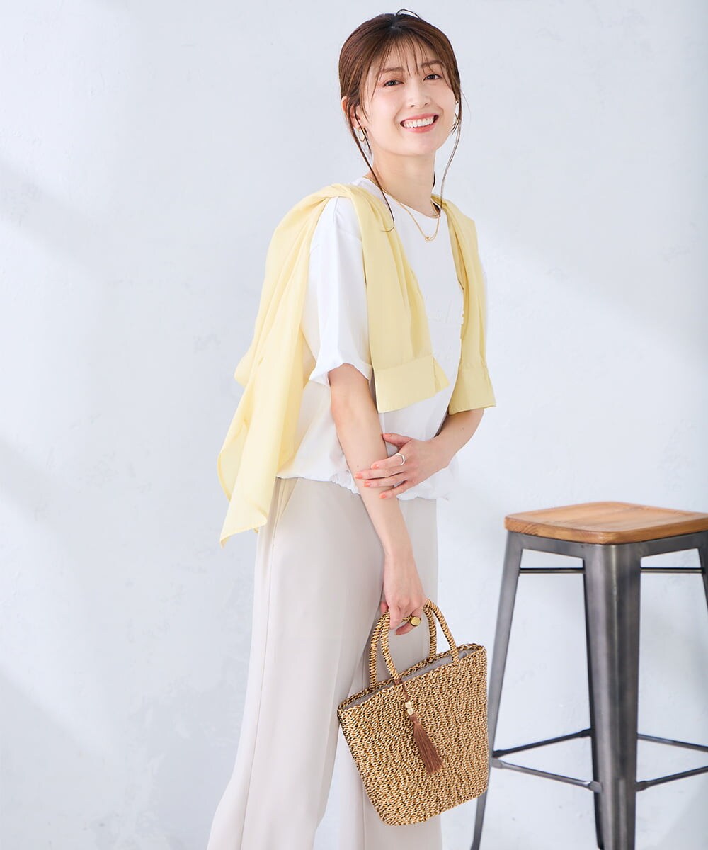 KS5GD07059 a.v.v(アー・ヴェ・ヴェ) ラメカゴバッグ ベージュ