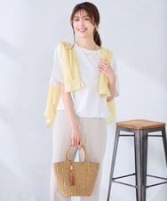 KS5GD07059 a.v.v(アー・ヴェ・ヴェ) ラメカゴバッグ ベージュ