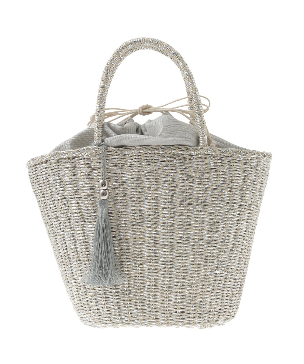 KS5GD07059 a.v.v(アー・ヴェ・ヴェ) ラメカゴバッグ ベージュ