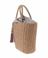 KS5GD07059 a.v.v(アー・ヴェ・ヴェ) ラメカゴバッグ ベージュ