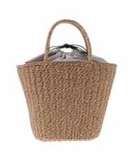 KS5GD07059 a.v.v(アー・ヴェ・ヴェ) ラメカゴバッグ ベージュ