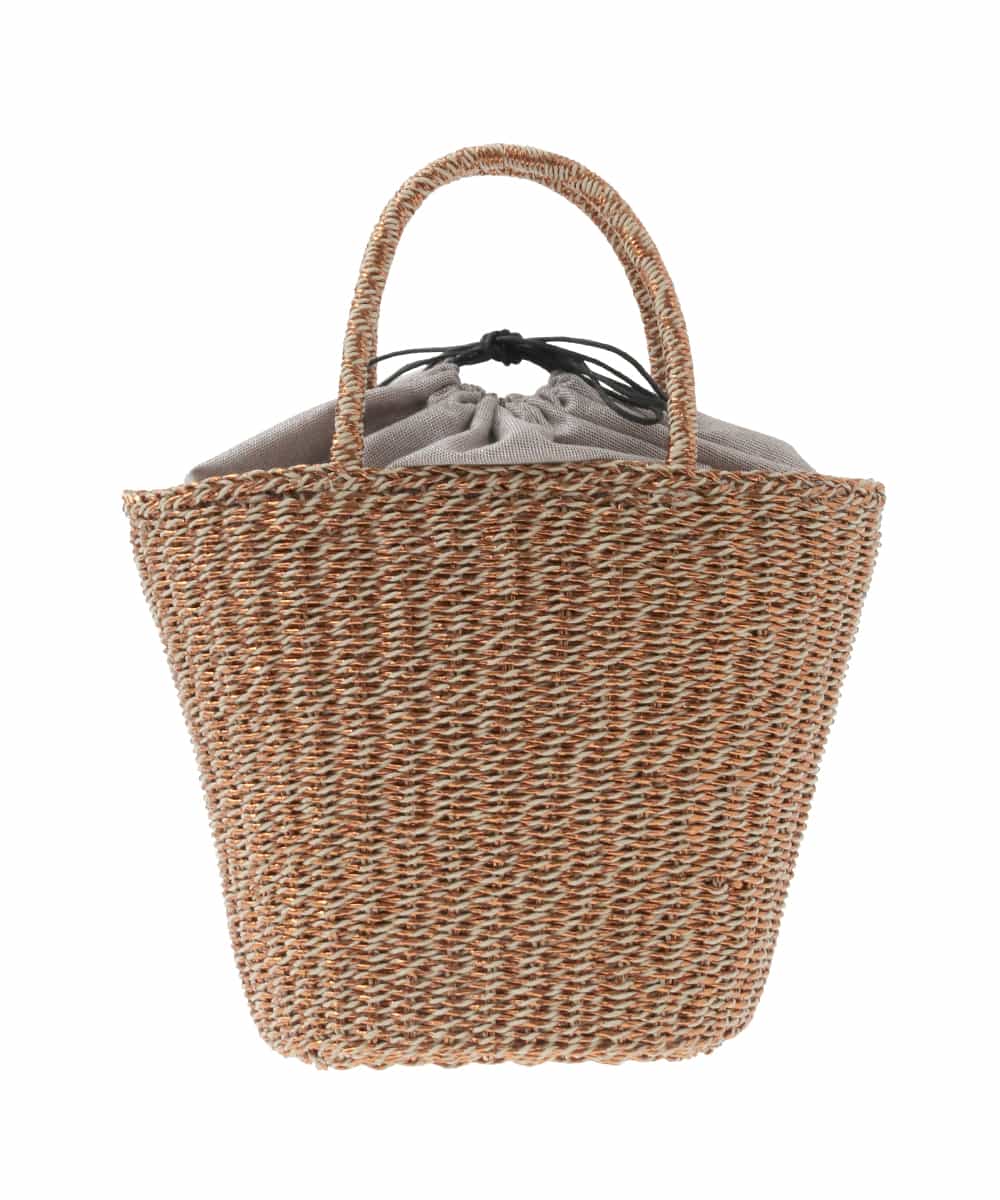 KS5GD07059 a.v.v(アー・ヴェ・ヴェ) ラメカゴバッグ ベージュ