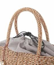 KS5GD07059 a.v.v(アー・ヴェ・ヴェ) ラメカゴバッグ ベージュ