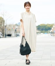 KS5GD08059 a.v.v(アー・ヴェ・ヴェ) 【雑誌InRed(宝島社)5月号掲載】ミックス編み雑材バッグ ブルー