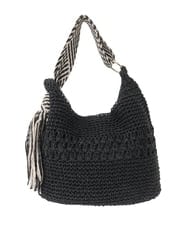 KS5GD08059 a.v.v(アー・ヴェ・ヴェ) 【雑誌InRed(宝島社)5月号掲載】ミックス編み雑材バッグ ブルー