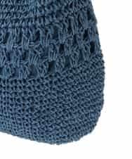 KS5GD08059 a.v.v(アー・ヴェ・ヴェ) 【雑誌InRed(宝島社)5月号掲載】ミックス編み雑材バッグ ブルー