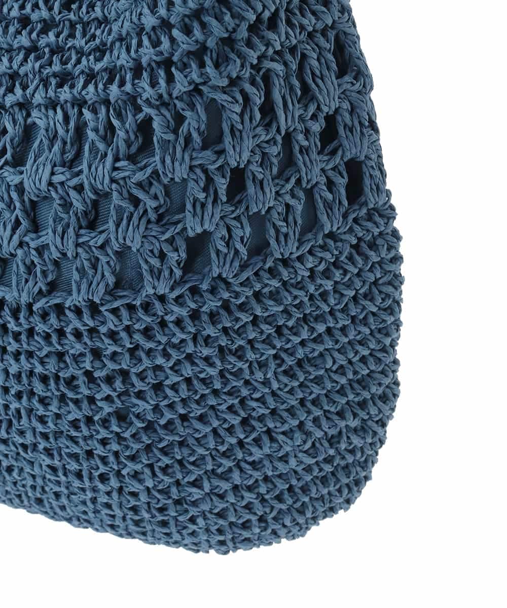 KS5GD08059 a.v.v(アー・ヴェ・ヴェ) 【雑誌InRed(宝島社)5月号掲載】ミックス編み雑材バッグ ブルー