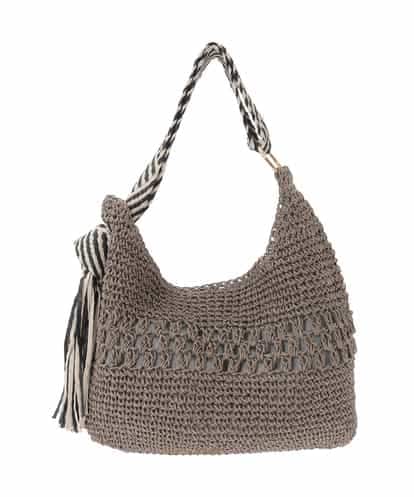 KS5GD08059 a.v.v 【雑誌InRed(宝島社)5月号掲載】ミックス編み雑材バッグ