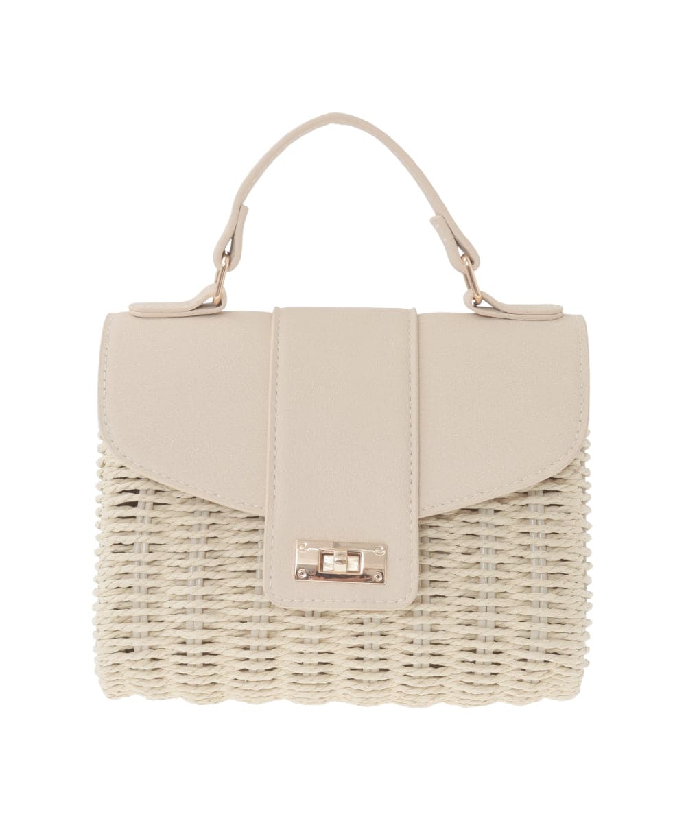 KS5GD09069 a.v.v(アー・ヴェ・ヴェ) フラップカゴショルダーバッグ ブラック