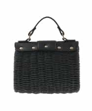 KS5GD09069 a.v.v(アー・ヴェ・ヴェ) フラップカゴショルダーバッグ ブラック