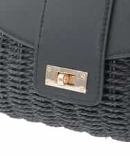 KS5GD09069 a.v.v(アー・ヴェ・ヴェ) フラップカゴショルダーバッグ ブラック