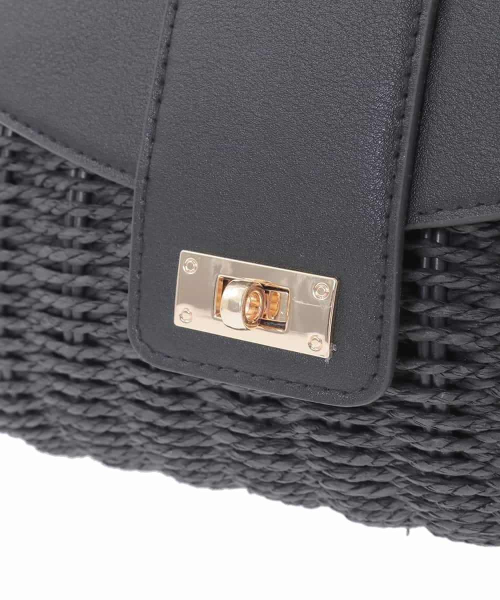 KS5GD09069 a.v.v(アー・ヴェ・ヴェ) フラップカゴショルダーバッグ ブラック