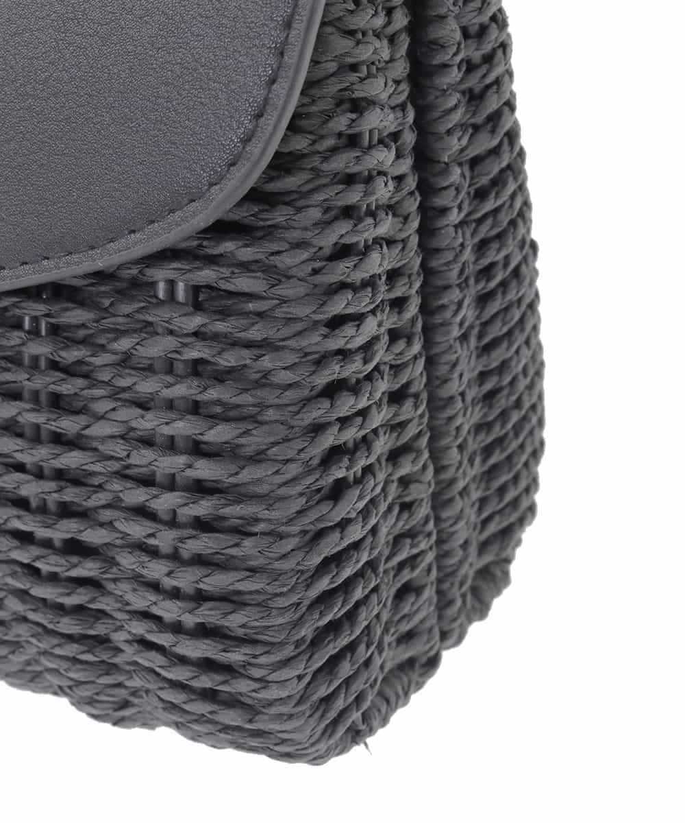 KS5GD09069 a.v.v(アー・ヴェ・ヴェ) フラップカゴショルダーバッグ ブラック