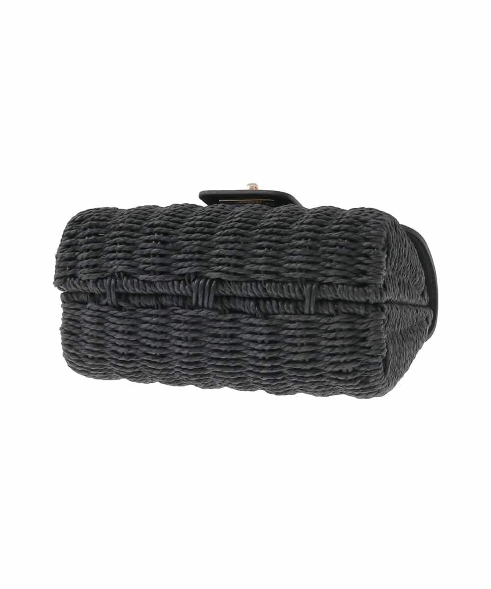 KS5GD09069 a.v.v(アー・ヴェ・ヴェ) フラップカゴショルダーバッグ ブラック