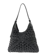 KS5GD10059 a.v.v(アー・ヴェ・ヴェ) ラメフィルム透かし編みショルダーバッグ アイボリー