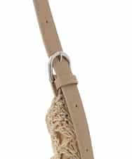 KS5GD10059 a.v.v(アー・ヴェ・ヴェ) ラメフィルム透かし編みショルダーバッグ アイボリー