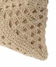 KS5GD10059 a.v.v(アー・ヴェ・ヴェ) ラメフィルム透かし編みショルダーバッグ アイボリー