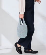 KS5GD11039 a.v.v(アー・ヴェ・ヴェ) ラメ編みミニバッグ ネイビー