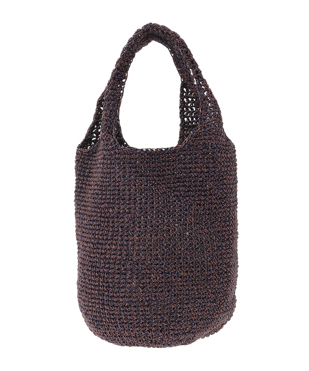 KS5GD11039 a.v.v(アー・ヴェ・ヴェ) ラメ編みミニバッグ ネイビー