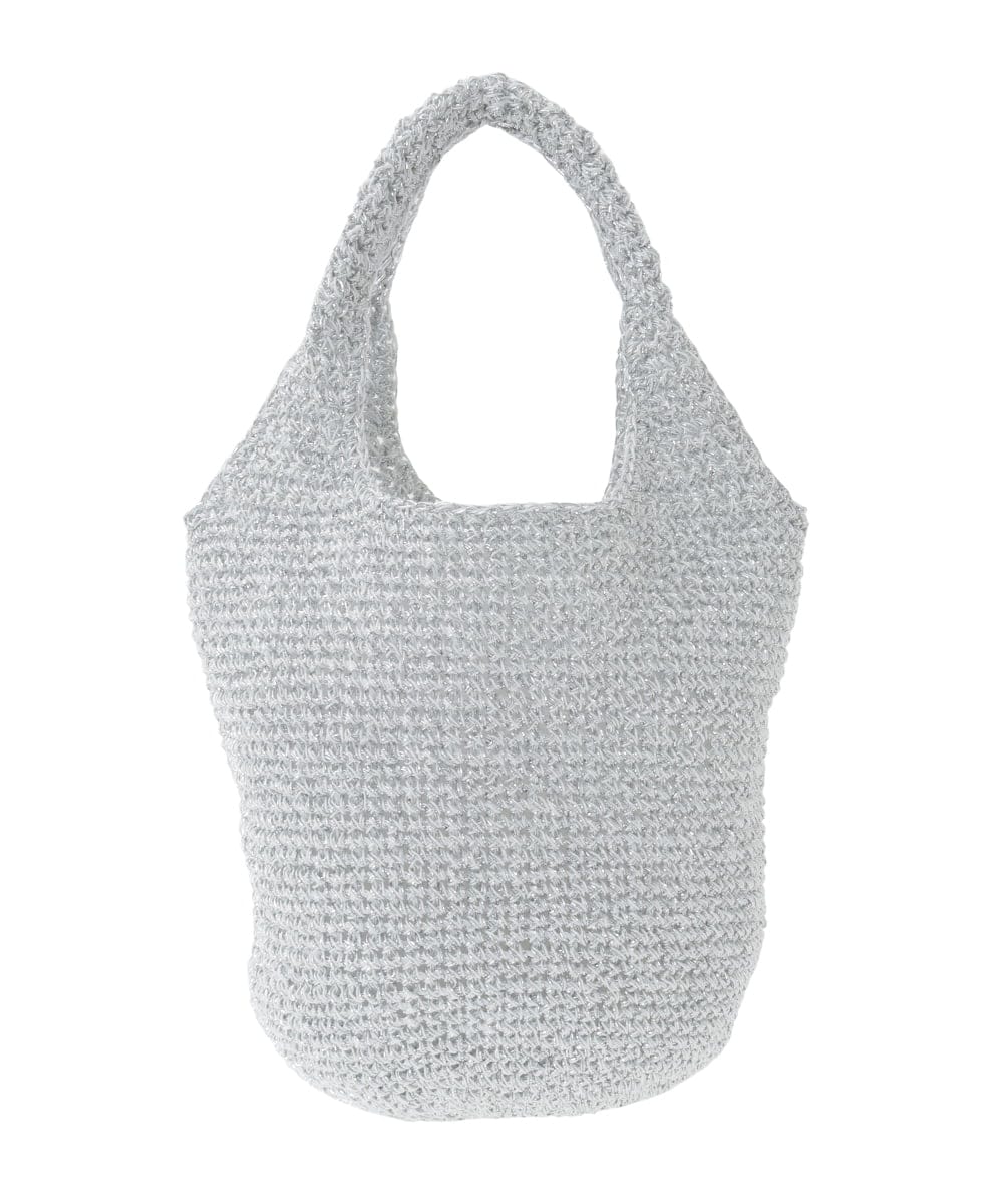 KS5GD11039 a.v.v(アー・ヴェ・ヴェ) ラメ編みミニバッグ ネイビー