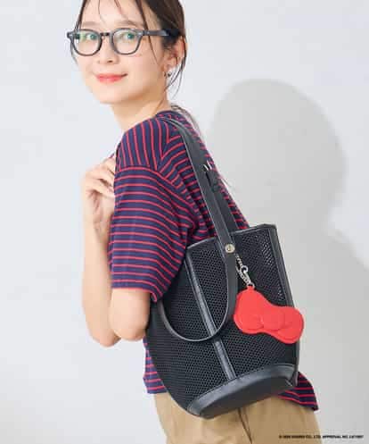 KS5ID22059 a.v.v HELLO KITTY リボンポーチチャーム付きメッシュバッグ