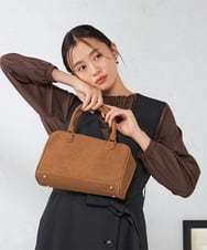 KS5JA03059 a.v.v(アー・ヴェ・ヴェ) スエードボストンバッグ ベージュ