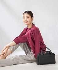 KS5JA03059 a.v.v(アー・ヴェ・ヴェ) スエードボストンバッグ ベージュ