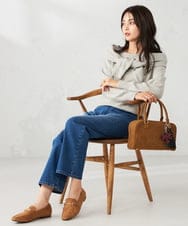 KS5JA03059 a.v.v(アー・ヴェ・ヴェ) スエードボストンバッグ ベージュ