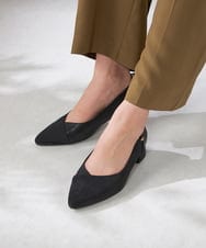 KS6AD02059 a.v.v(アー・ヴェ・ヴェ) ローカットセパレートフラットパンプス ブラック