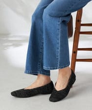 KS6AD04046 a.v.v(アー・ヴェ・ヴェ) ラメニットパンプス ブラック