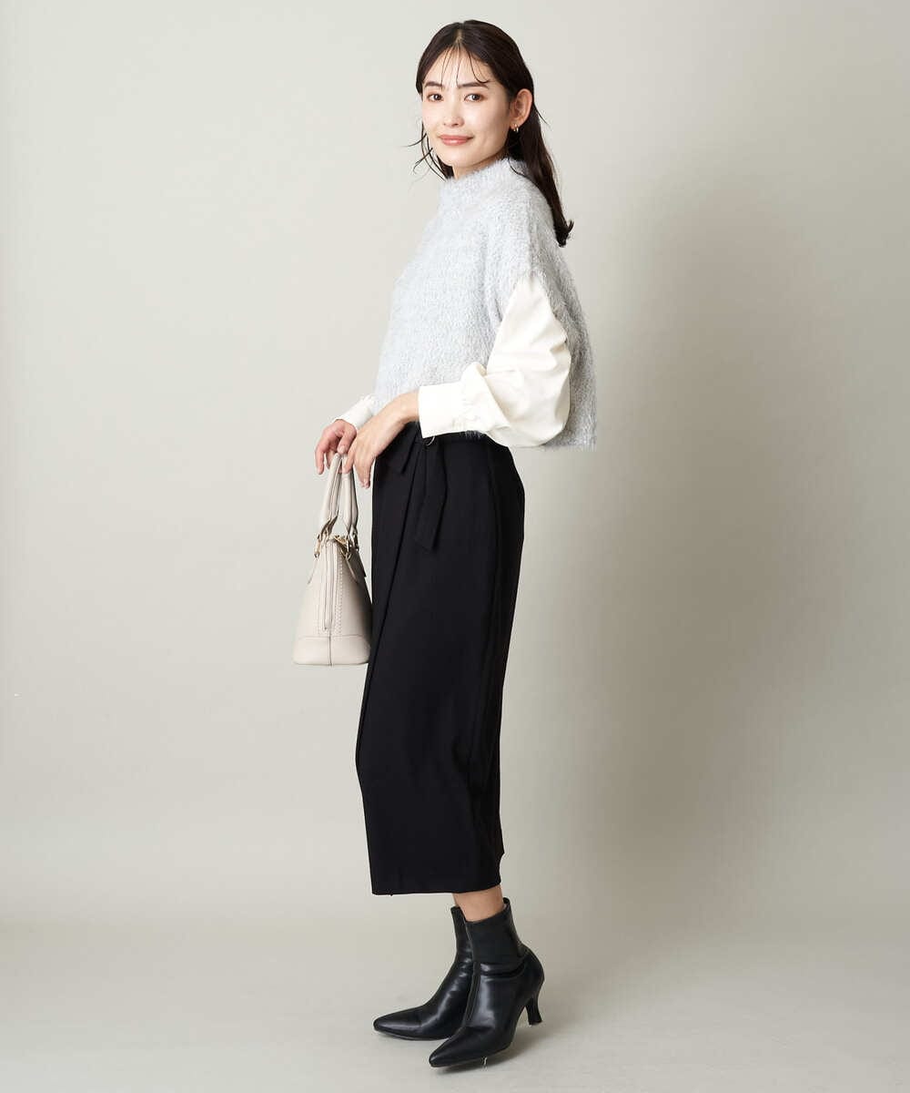 KS6AV21064 a.v.v(アー・ヴェ・ヴェ) ポインテッドトゥストレッチブーツ ベージュ